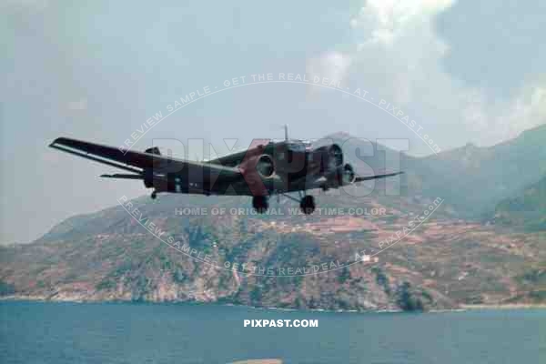 German Luftwaffe Ju 52 Junkers transport Narvik flying between Italy and Africa 1943.