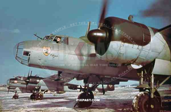 German Luftwaffe Reconnaissance Aircraft Dornier Do 17 P.  Aufklarungsgruppe 123 3. Staffel. Langendiebach,Germany 1940