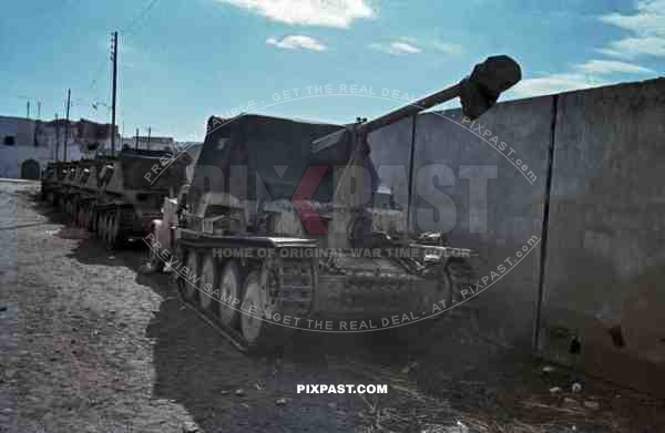 German Marder 3 Panzer Column in La Goulette, Tunisia 1942