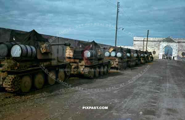 German Marder 3 Panzer Column with 7.5 cm PaK 40, Quai Charles Quint, La Goulette, Tunisia, 1942