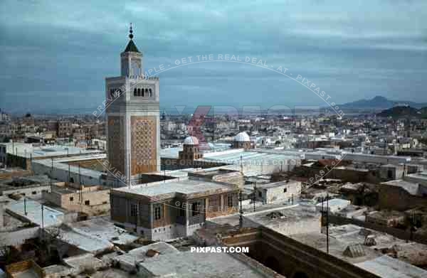 German Occupation of Tunis, Tunisia, 1942.  Ez-Zitouna Mosk