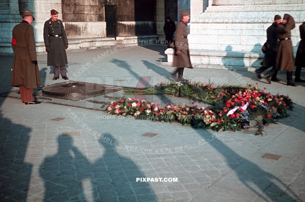 German RAD soldiers visiting the Tomb of the Unknown Soldier Paris France June 1940