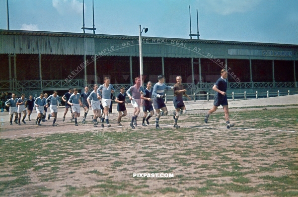 German Ramcke Fallschirmjager Paratroopers playing football in South France 1943