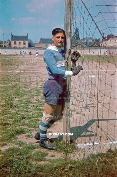 German Ramcke Fallschirmjager Paratroopers playing football in South France 1943