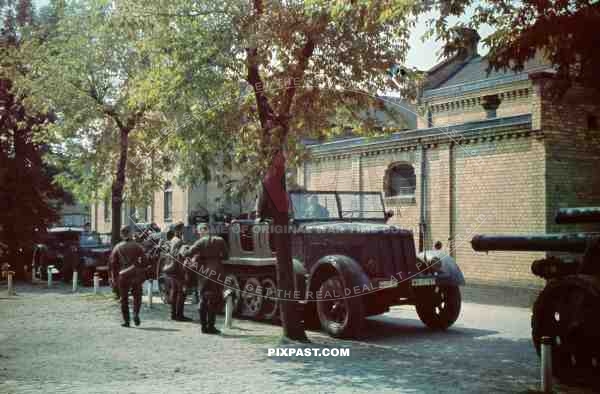 German Sd.Kfz. 7 8t Half-Track with 15 cm sFH 18 Howitzer. Kaserne Leipzig. Artillerie Regiment 50. 1939