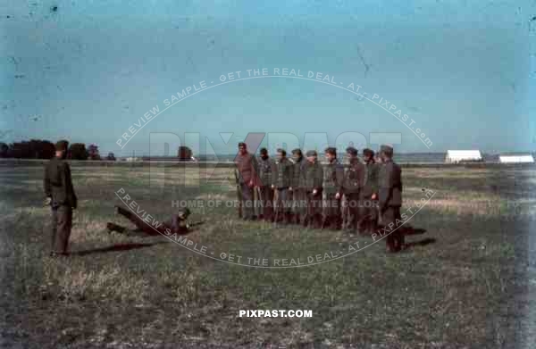 German Training centre for Russian Cossack POA volunteers in German service, Smolensk Russia 1942. Legionslager,