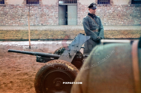 German Wehrmacht training with PAK-36 cannon gun. 1939.  14th infantry division.