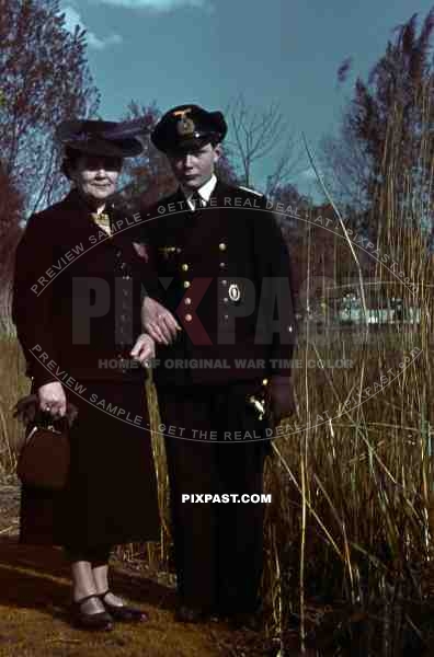 German WW2 Kriegsmarine officer in uniform with Minesweepers Badge in gold. Bautzen 1942.