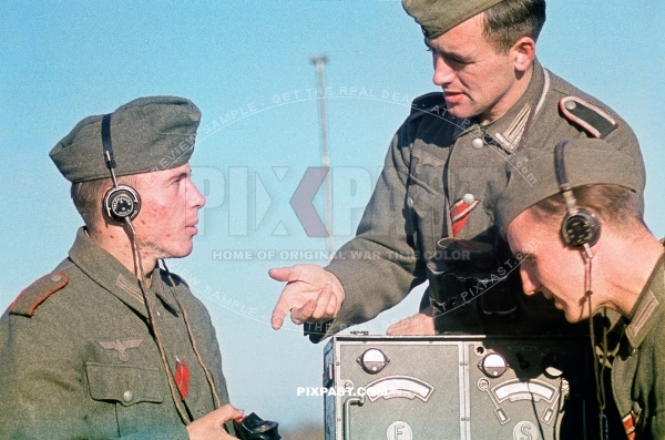 Germany army Radio Operator FUNKER with ostfront ribbon.  Nachrichten Abteilung 84. 8 Panzer Division. Russia August 1942