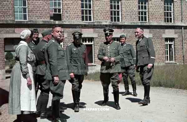 Head of Medicine in the German Army, Doctor Siegfried Adolf Handloser, 9th Panzer Division. Ukraine 1941.