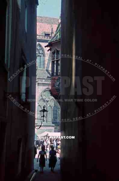 historical store and cathedral in Freiburg im Breisgau, Germany