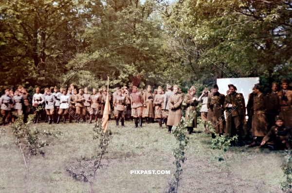 Hungarian army doing infantry training. Hungary 1943