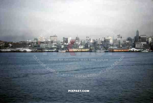 In the Seattle harbour on the USS Admiral H.T.Mayo, USA 1946