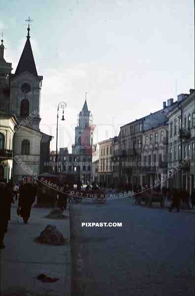 Krakowskie Przedmiescie in Lublin, Poland 1939