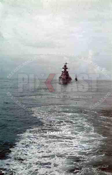 Kriegsmarine warship "Admiral Hipper" at the french Atlantic coast 1941