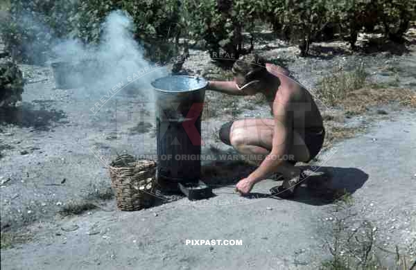 Luftwaffe Flak Bordeaux France 1941 Flak Regiments 45, 1. Batterie gemischte Flak Abteilung 923, L.35139, cooking