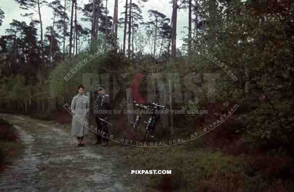 Luftwaffe officer and his wife in Bad Saarow, Germany 1939