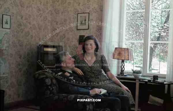 Luftwaffe officer with his wife in Halle Saale, Germany 1941