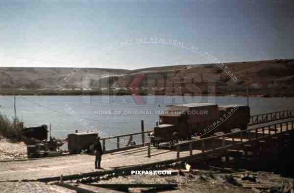 Makeshift-bridge near Kalach at the Don, Russia ~1941