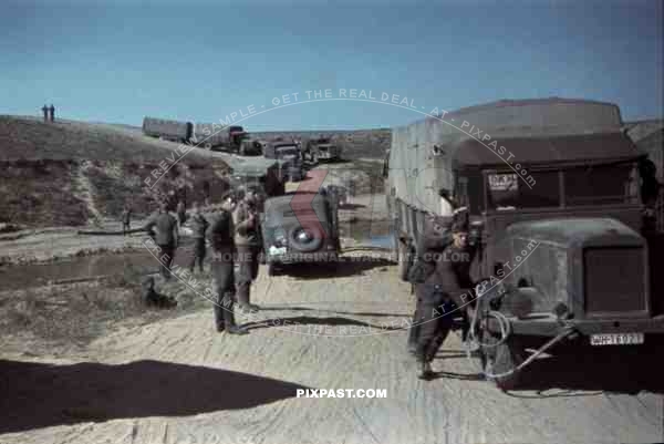 Makeshift-bridge near Kalach at the Don, Russia ~1941