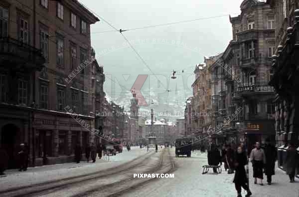 Maria-Theresien-Strasse in Innsbruck, Austria 1939