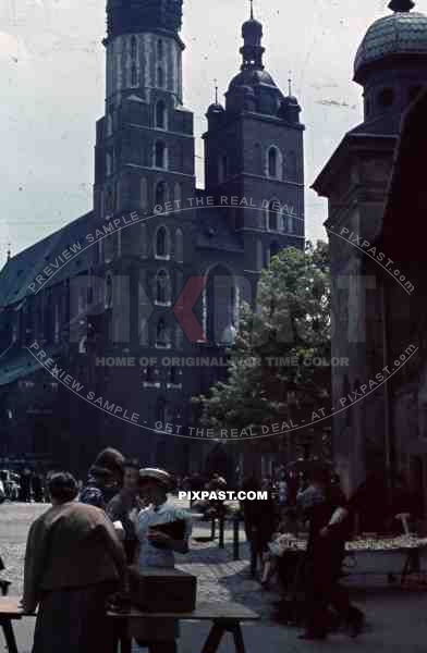 market in Krakow, Poland 1940