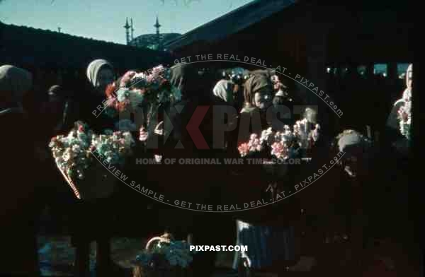 market in Pleskow, Russia 1943