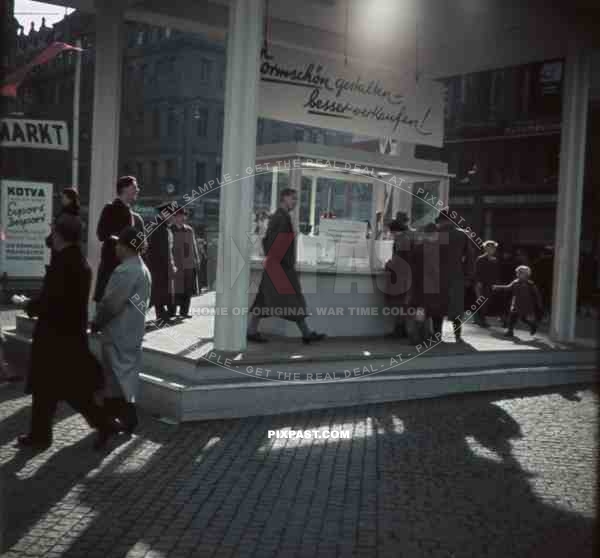 market place in Leipzig, Germany 1940 