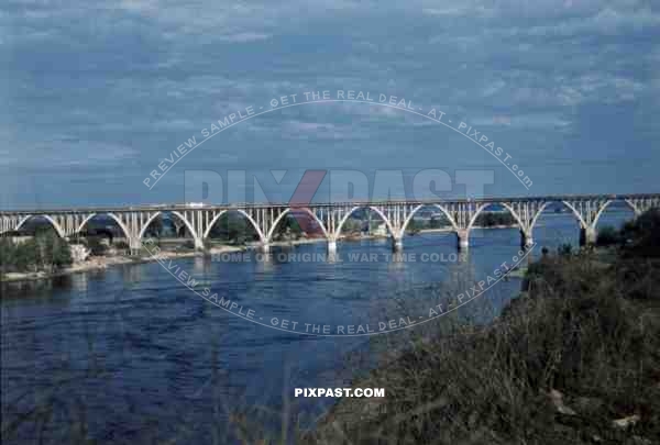 Merefa-Cherson-Bridge over the Dnieper in Dnipropetrovsk, Ukraine 1942