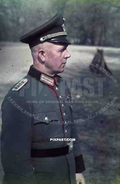 Military Field police officer inspecting training. Bremen. 1939