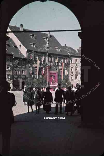 Muensterplatz in Freiburg im Breisgau, Germany 1939