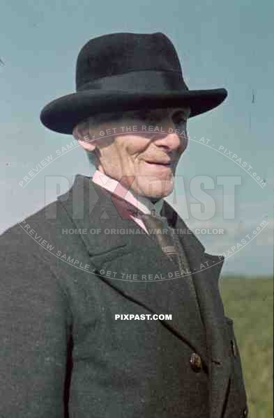 Munich 1941 Man in Hat and Suite Sunday mass Portrait