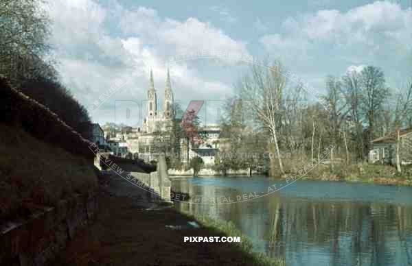 Niort France 1941, River SÃ¨vre Niortaise, Church Saint-AndrÃ©, 22nd Panzer Division,