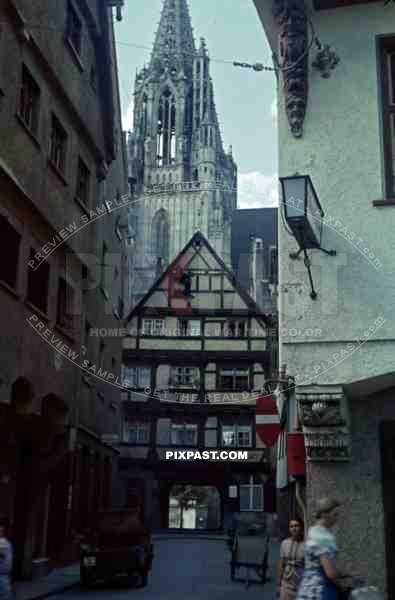 Old House and Munster Cathedral in Ulm, Germany 1939