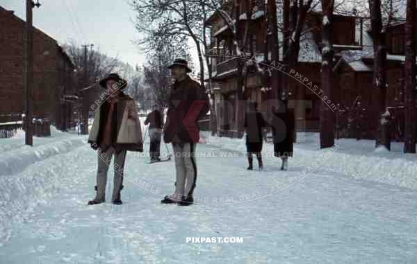 People in traditional clothing in Zakopane, Poland 1940