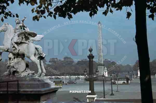 Place de la Concorde / Luxor Obelisk in Paris, France 1940