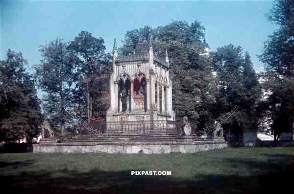 Potocki mausoleum at the Wilanow castle in Warsaw, Poland 1940