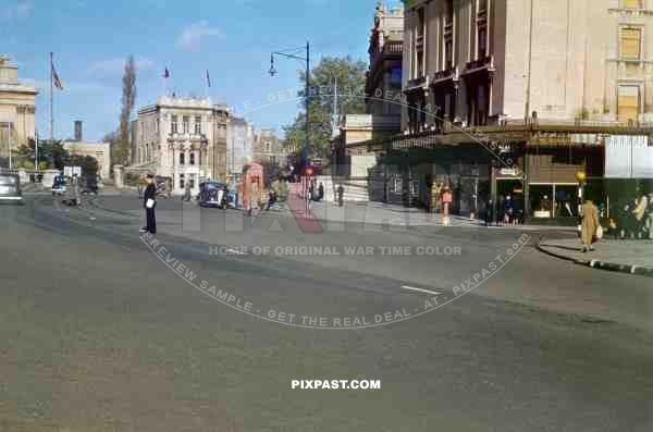 Queens Road. Bristol England 1944. Victoria Rooms. Beacon House, Gardner, Jones,