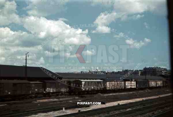 railroad along the Rue Marie Georges Picquart in Paris, France 1937