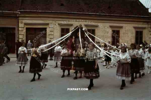 religious parade in Stefanikova, Slovakia ~1942