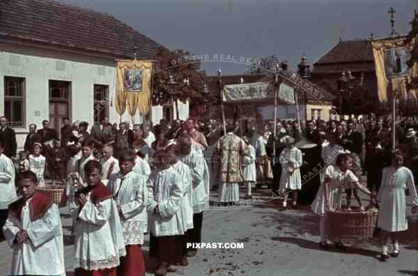 religious parade in Stefanikova, Slovakia ~1942