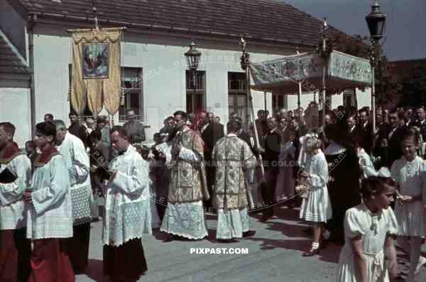 religious parade in Stefanikova, Slovakia ~1942