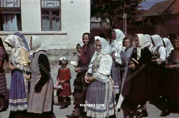 religious parade in Stefanikova, Slovakia ~1942