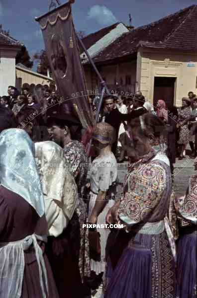 religious parade in Stefanikova, Slovakia ~1942