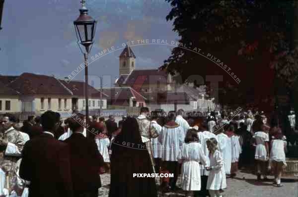 religious parade in Stefanikova, Slovakia ~1942