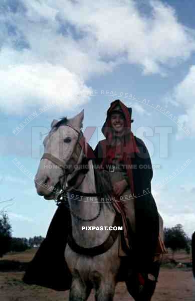 Rommels War Photographer Fritz Moosmueller dressed in traditional Sahara nomads costume. Tunisia 1942.