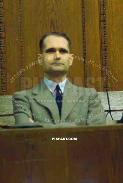 Rudolf Hess, Deputy to Hitler until 1941. NUREMBERG TRIALS 1946