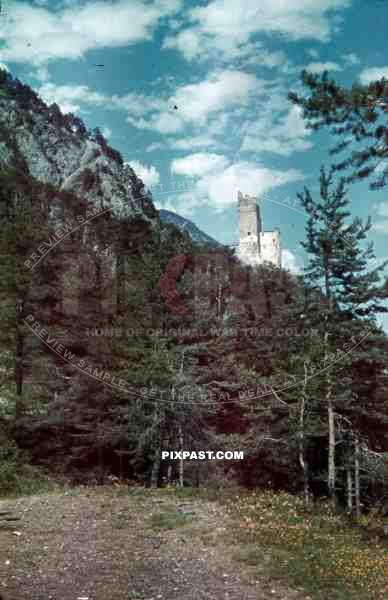 Schrofenstein castle in Stanz near Landeck, Austria 1941