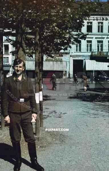 Soldier at the Neumarkt in Cologne, Germany 1940