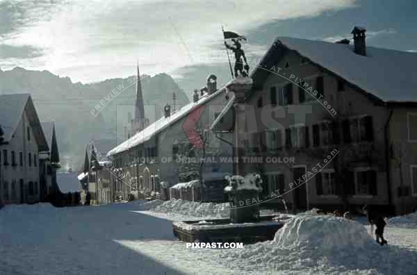 St. Georgs Brunnen in Garmisch-Partenkirchen, Germany ~1941